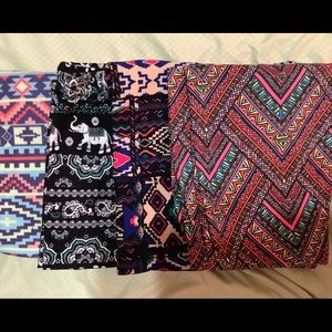 Patterned Leggings (L, 4 pair)